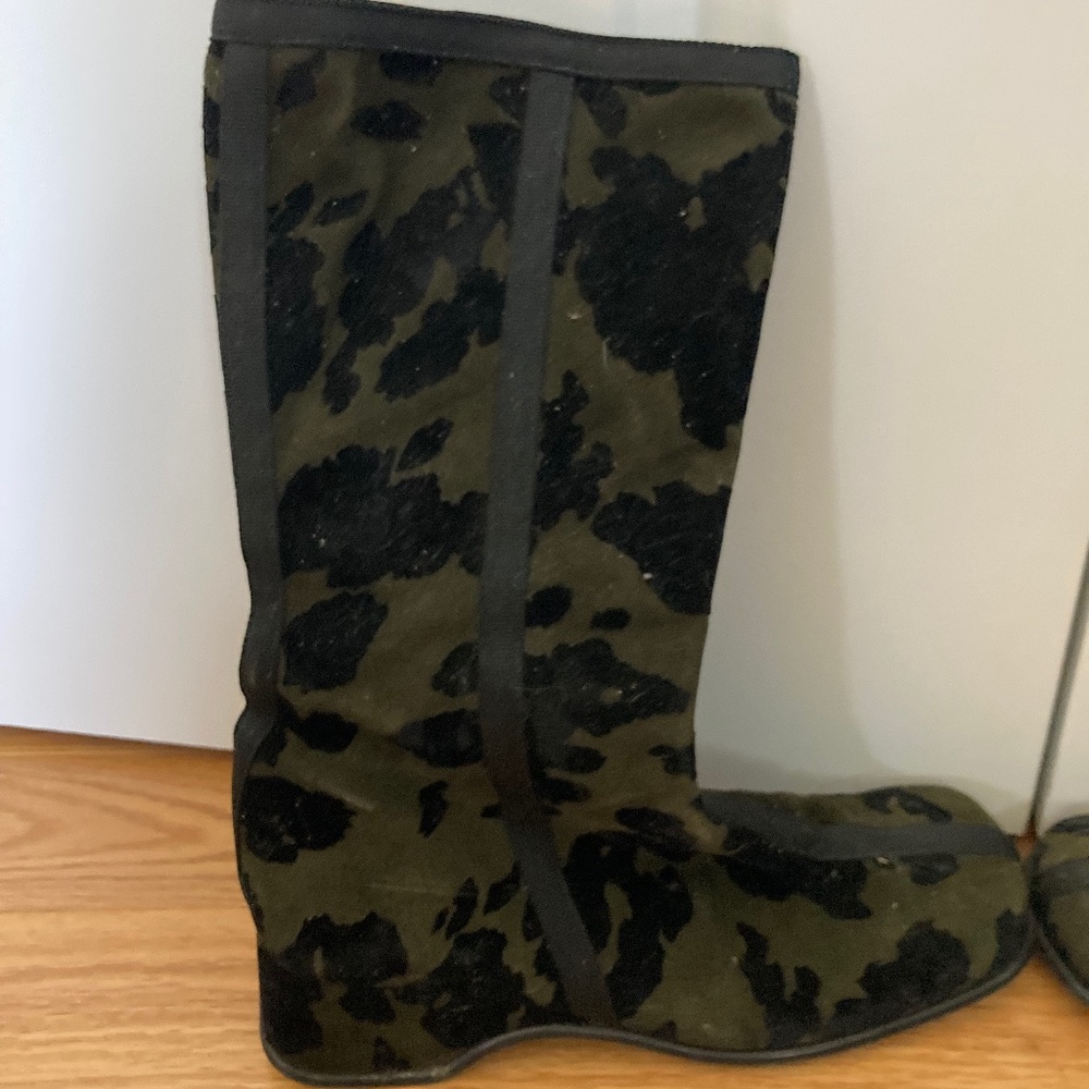 Boots Black & Green Camouflage